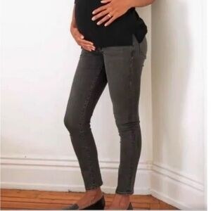 Hatch Maternity Over the Bump Slim Jeans, washed black size 30